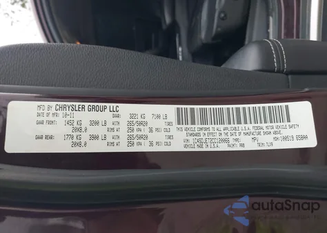 2012 Dodge Durango Citadel z USA, uszkodzony, nr VIN 1C4SDJET2CC120066